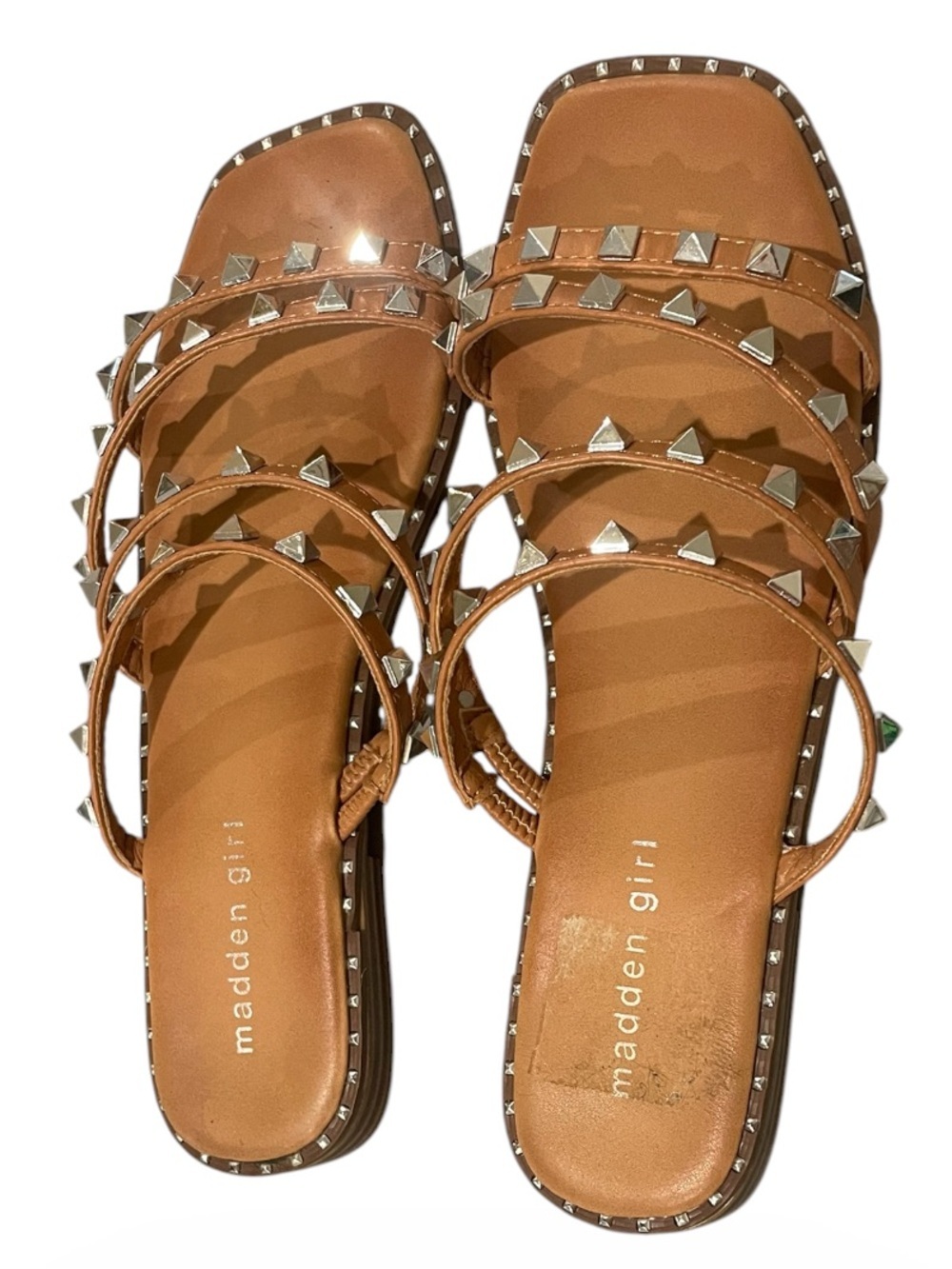 Madden Girl Studded Slide Sandals Size 9